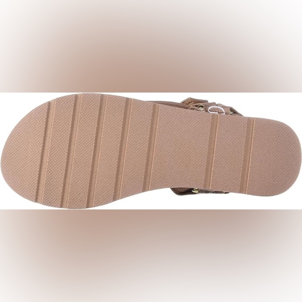 Guess Women's AVIN Wedge Sandals Rose Gold New 8 Shoes - Picture 6 of 6